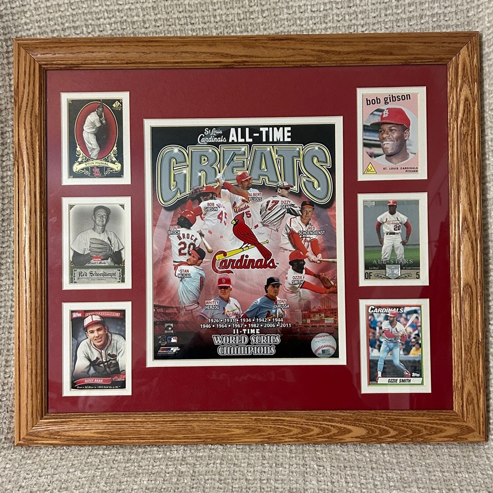 Framed Cardinals All-Time Greats Collage